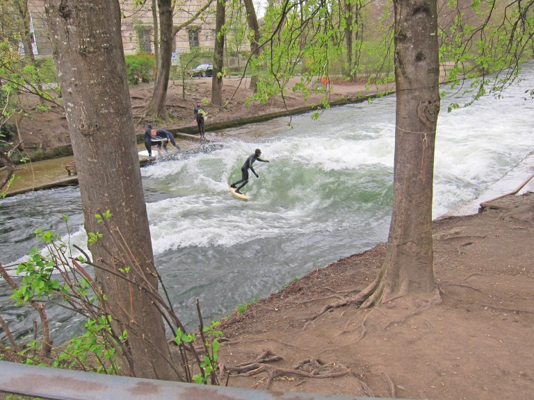 Surfers at English Garten, Munich